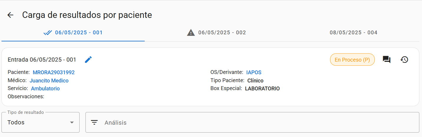 Carga múltiples ingresos