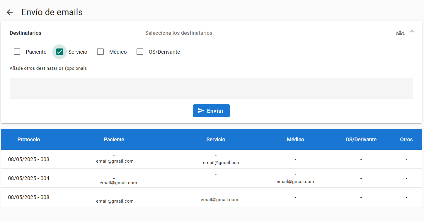 Envío de mails
